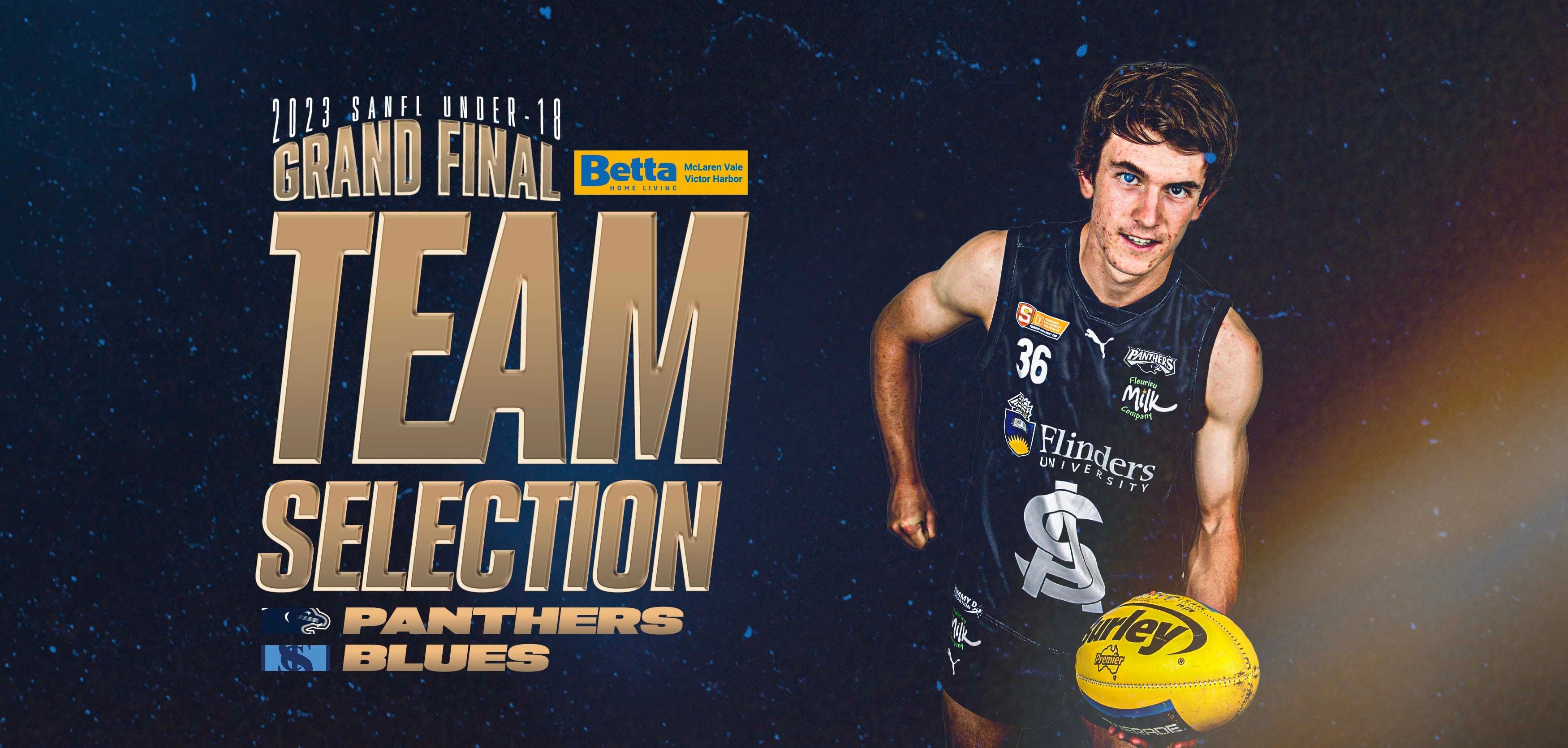 BETTA Team Selection: U18 Grand Final v Sturt BETTA Team Selection: U18 Grand Final v Sturt